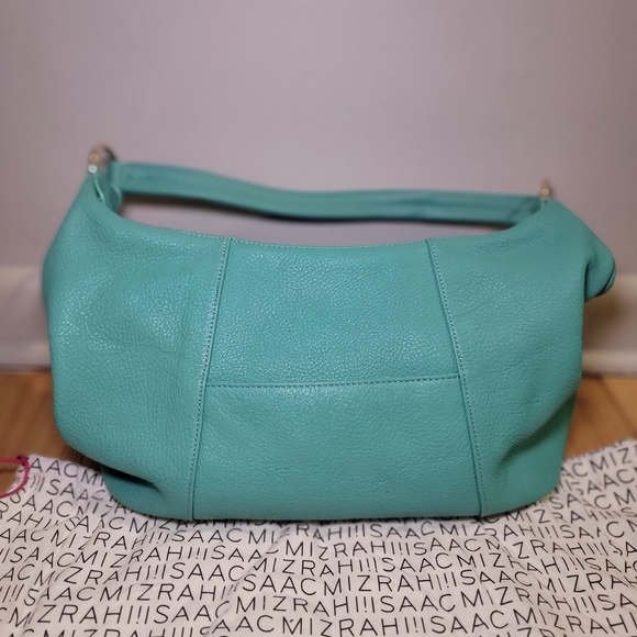 isaac mizrahi leather hobo bag with wristlet - Picture 8 of 9